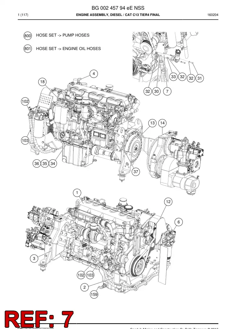 BG00294584a BG 002 945 84a Adapter - Sandvik Technical Drawing