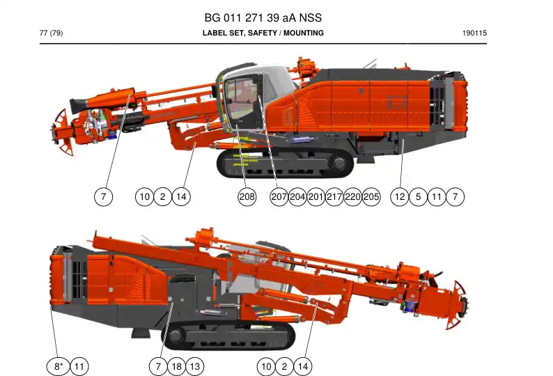 BG00294712b BG 002 947 12b Sign - Sandvik Technical Drawing