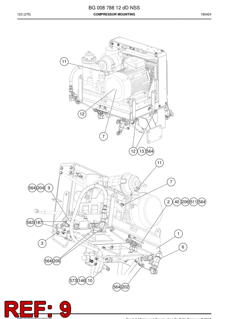 BG00294717a BG 002 947 17a Bracket - Sandvik Technical Drawing