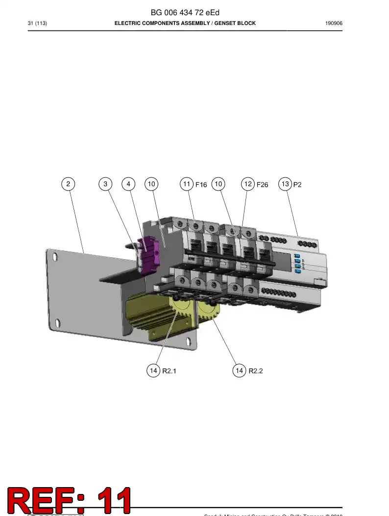 BG00295989a BG 002 959 89a Circuit Breaker - Sandvik Technical Drawing