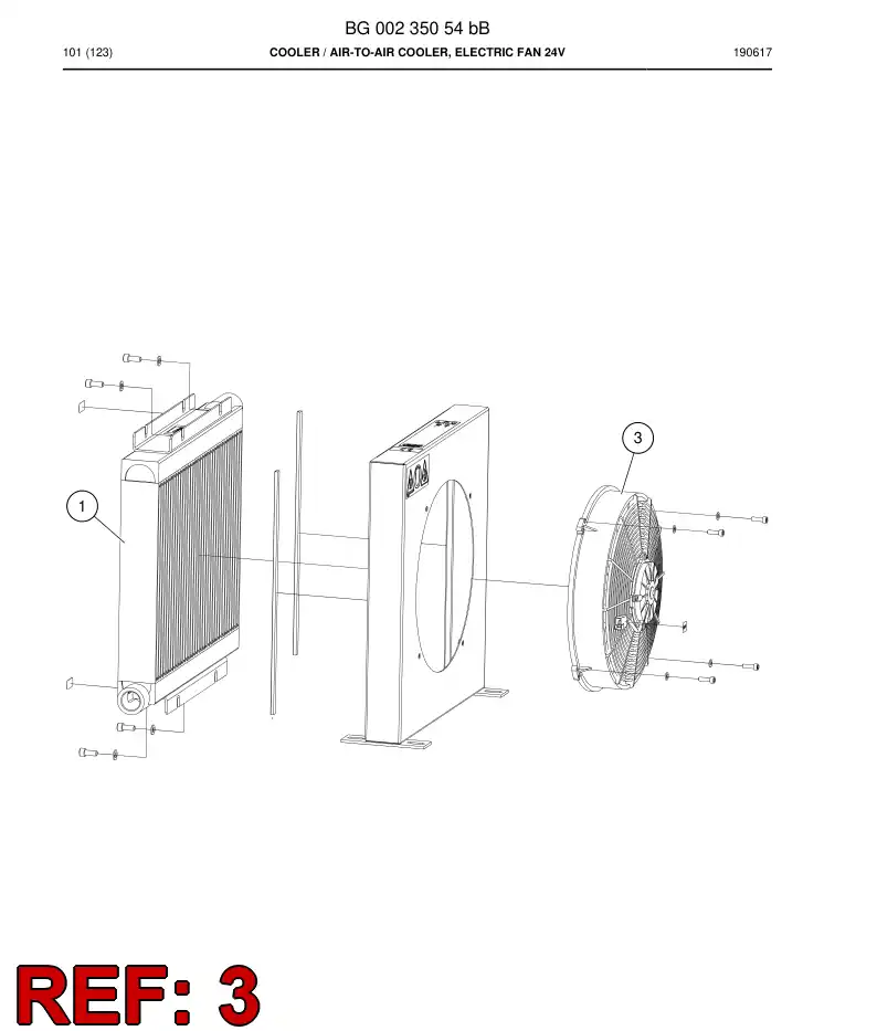 BG00296210a BG 002 962 10a Fan, Cooler - Sandvik Technical Drawing