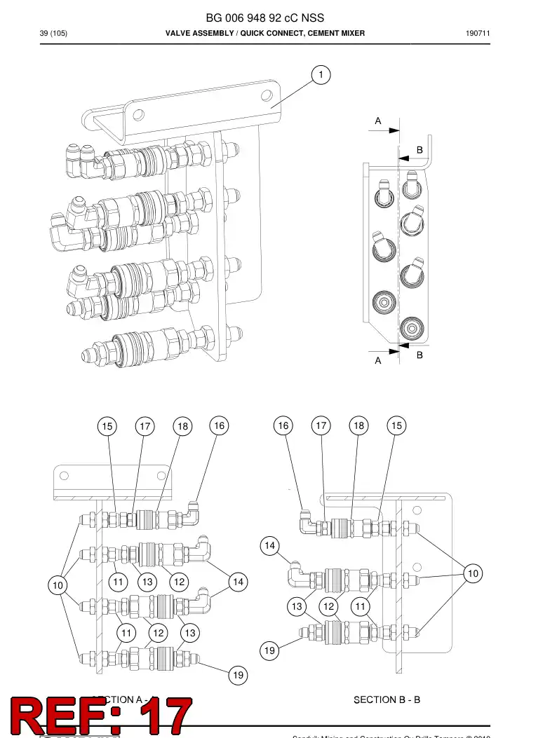 BG00296877a BG 002 968 77a Fitting, Quick Connect - Sandvik Technical Drawing