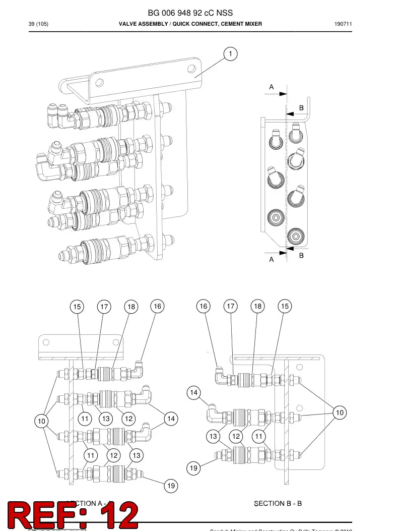 BG00296878a BG 002 968 78a Fitting, Quick Connect - Sandvik Technical Drawing