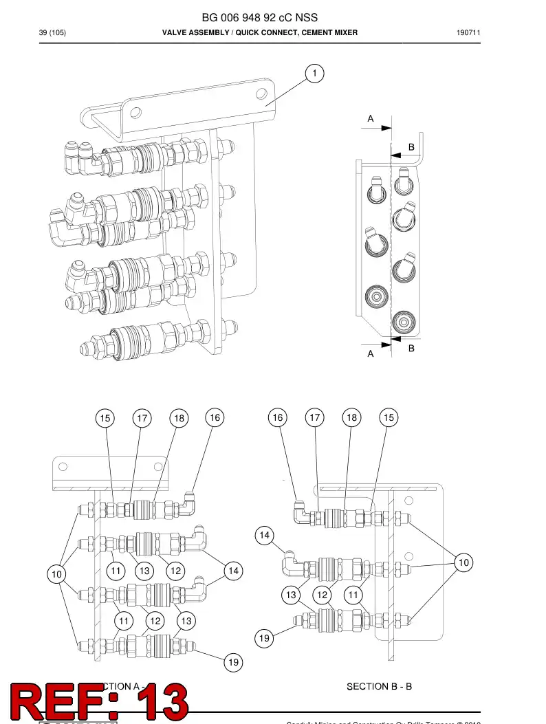 BG00296879a BG 002 968 79a Fitting, Quick Connect - Sandvik Technical Drawing
