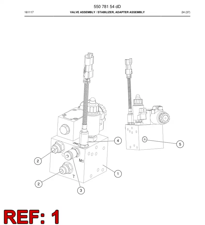 BG00297059b BG 002 970 59b Control Block Assembly - Sandvik Technical Drawing