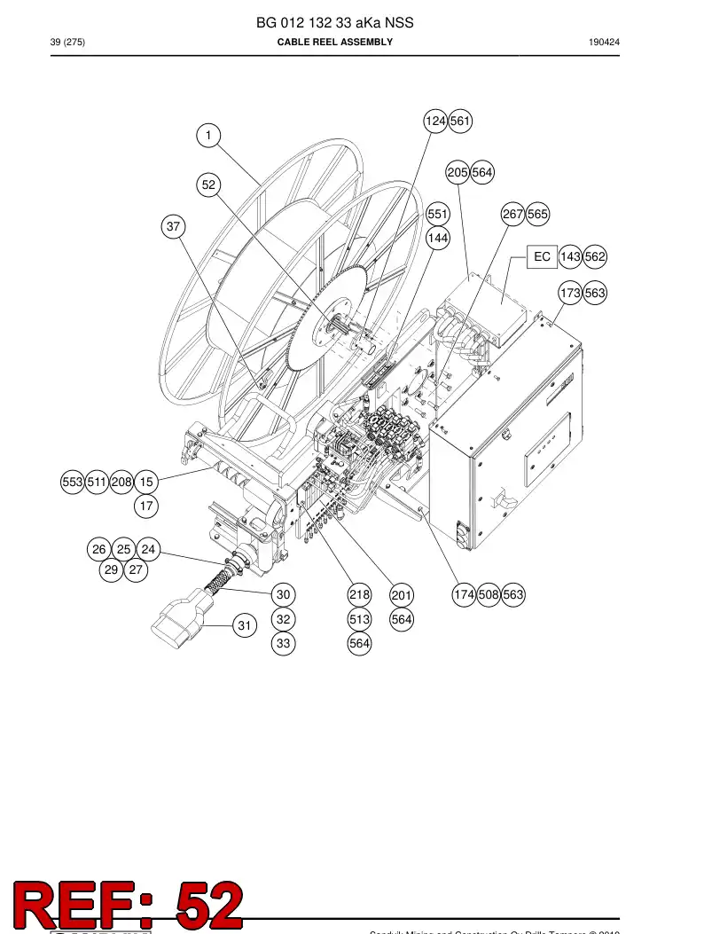 BG00298604a BG 002 986 04a Pipe assembly - Sandvik Technical Drawing