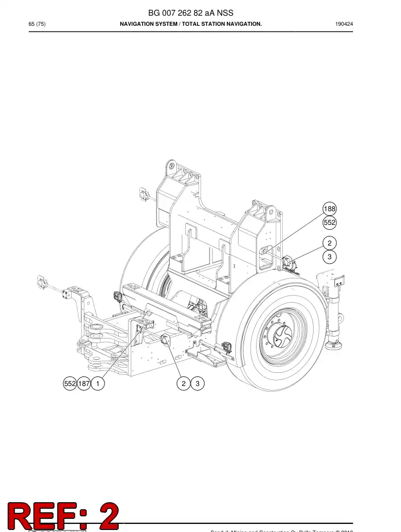 BG00298698a BG 002 986 98a Support - Sandvik Technical Drawing