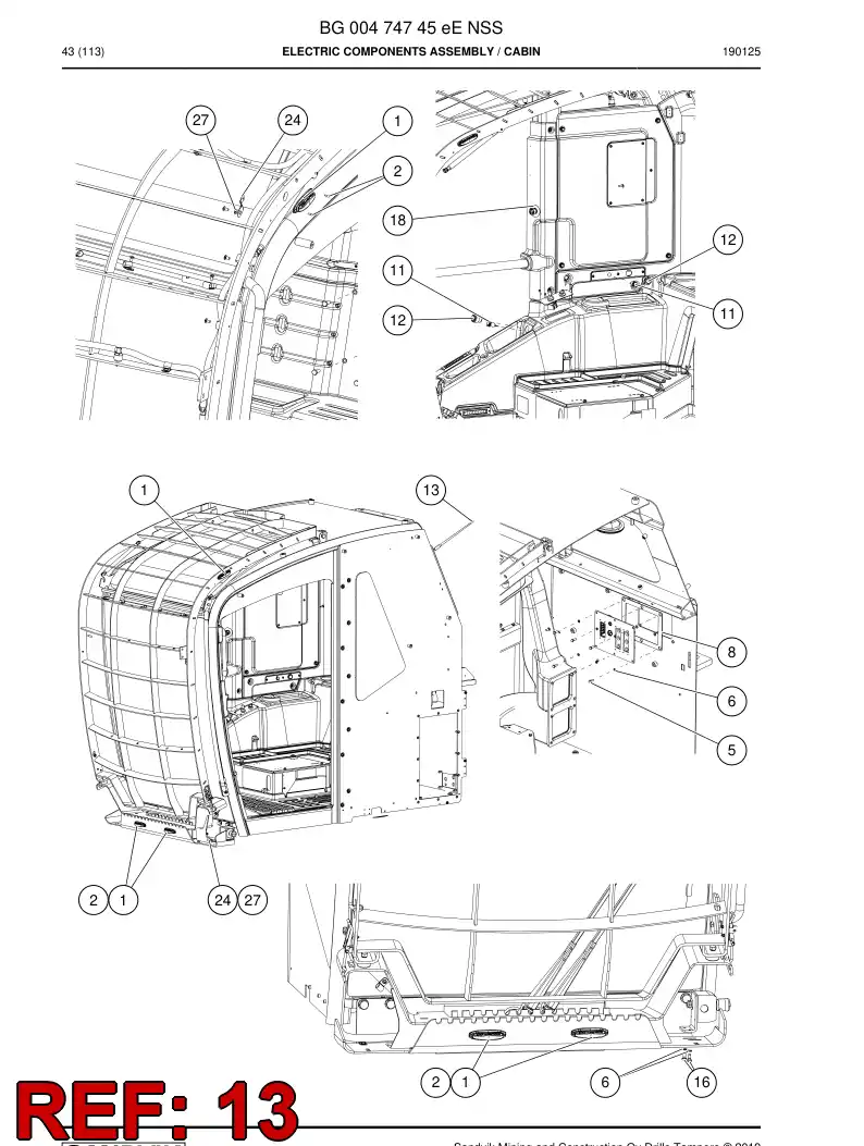 BG00298705a BG 002 987 05a Antenna - Sandvik Technical Drawing