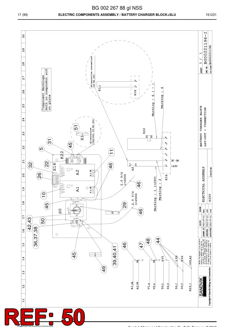 BG00298787a BG 002 987 87a Sign - Sandvik Technical Drawing