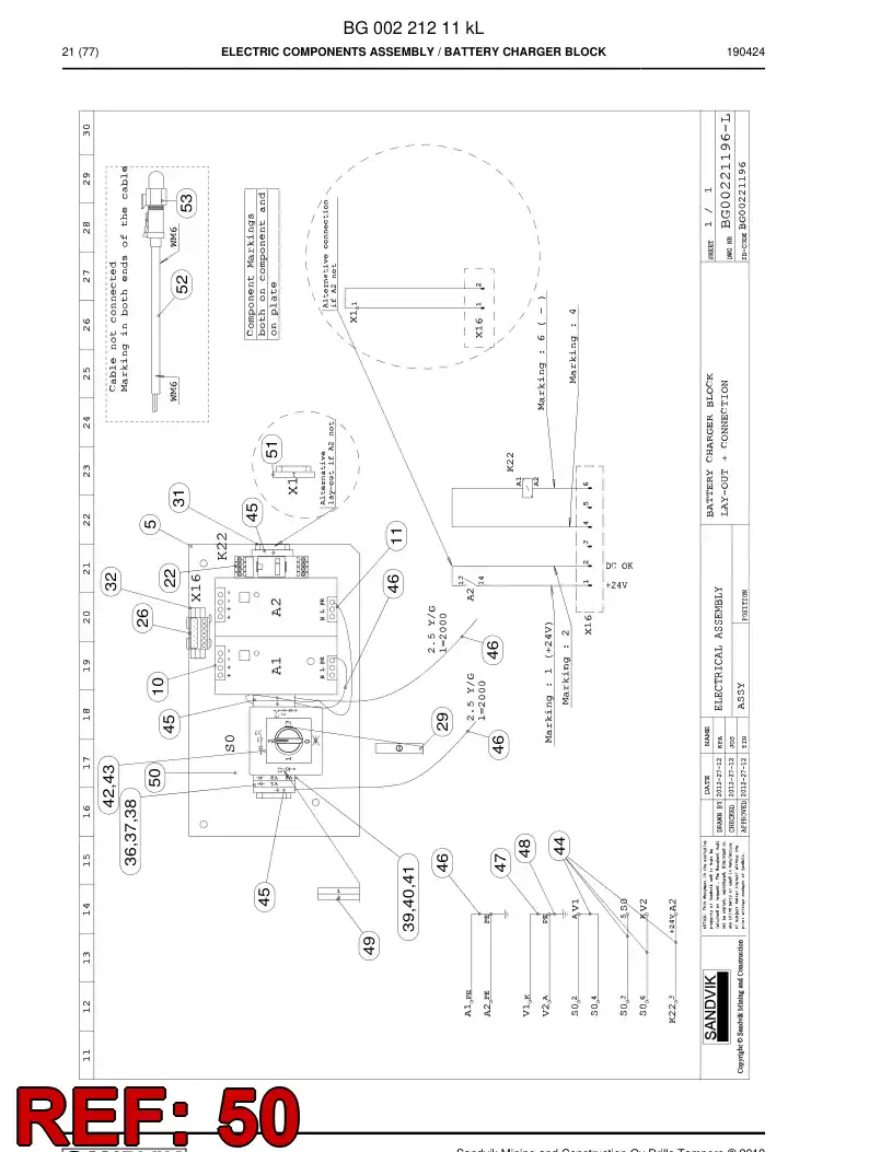 BG00298787b BG 002 987 87b Sign - Sandvik Technical Drawing