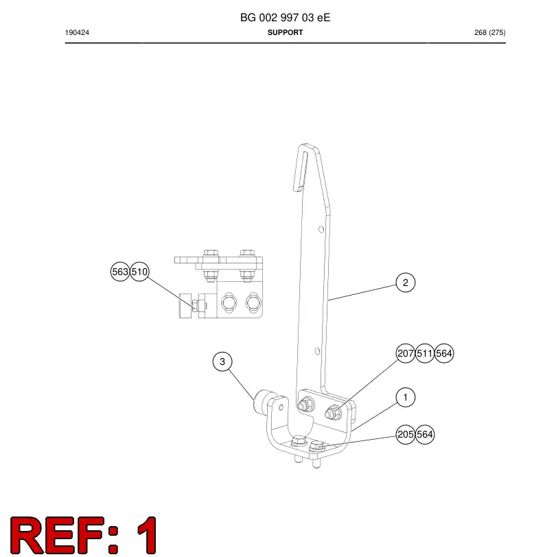 BG00299952a BG 002 999 52a Plate - Sandvik Technical Drawing