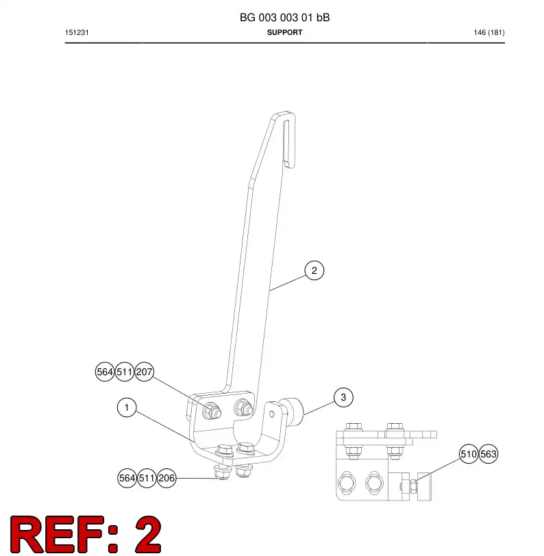 BG00300028a BG 003 000 28a Plate - Sandvik Technical Drawing