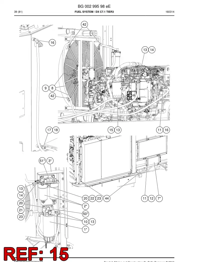 BG00300410b BG 003 004 10b Adapter, Banjo - Sandvik Technical Drawing