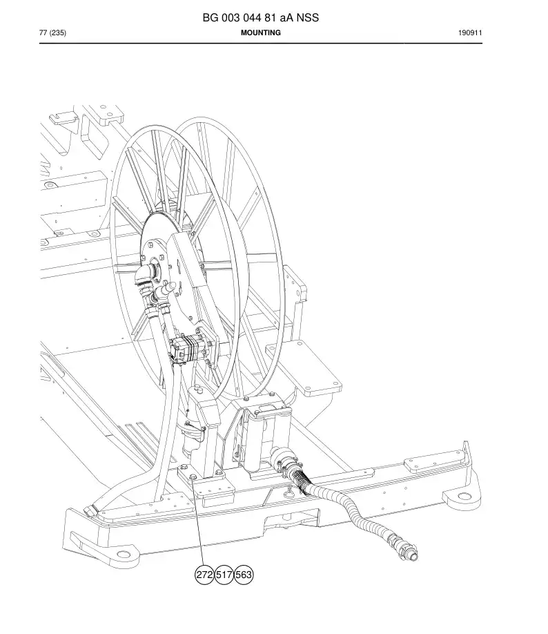 BG00304481a BG 003 044 81a Mounting - Sandvik Technical Drawing