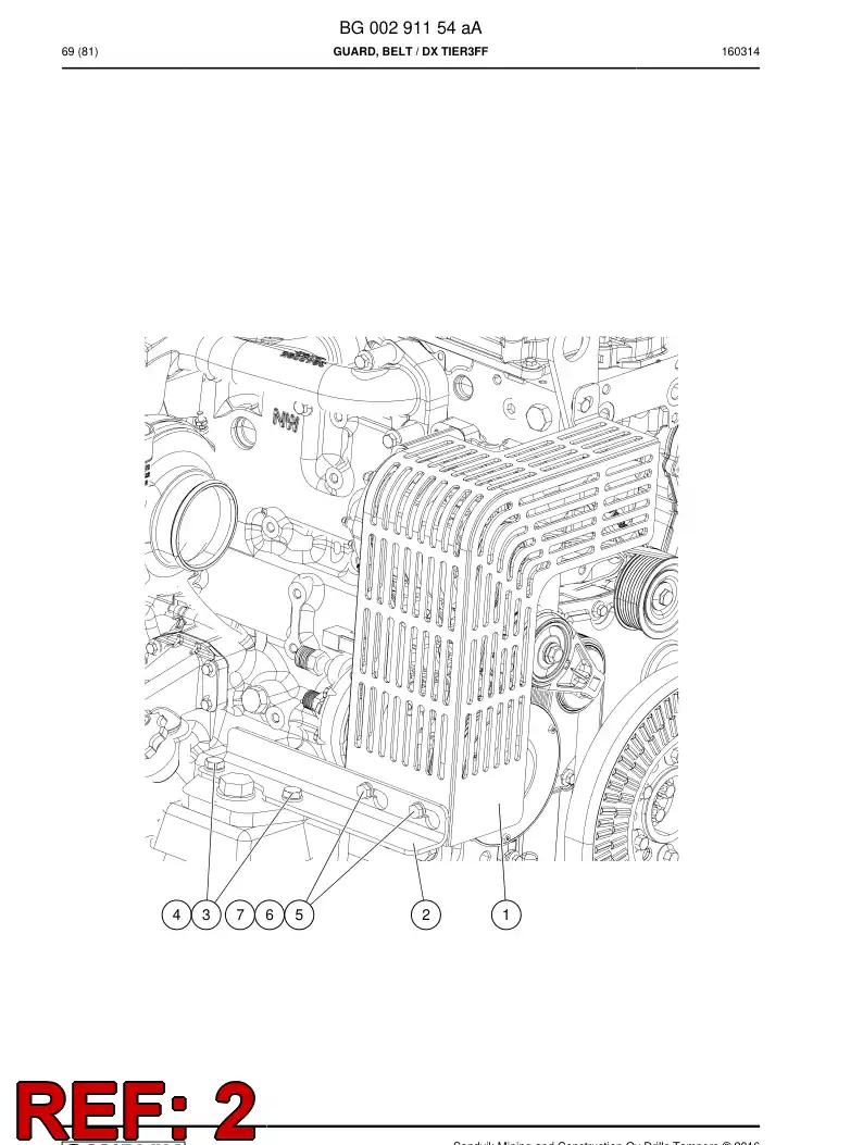 BG00305716a BG 003 057 16a Plate - Sandvik Technical Drawing