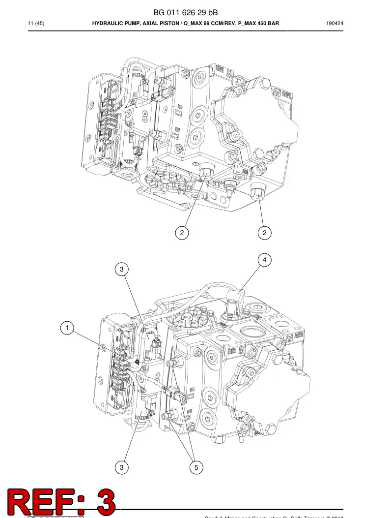 BG00307997b BG 003 079 97b Valve, Pressure Relief, Proportional - Sandvik Technical Drawing