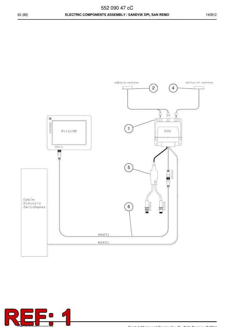 BG00311278b BG 003 112 78b Modem - Sandvik Technical Drawing