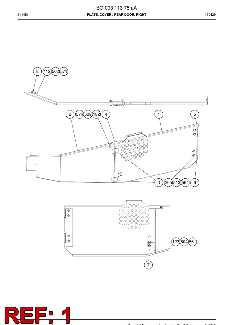 BG00311377a BG 003 113 77a Plate - Sandvik Technical Drawing
