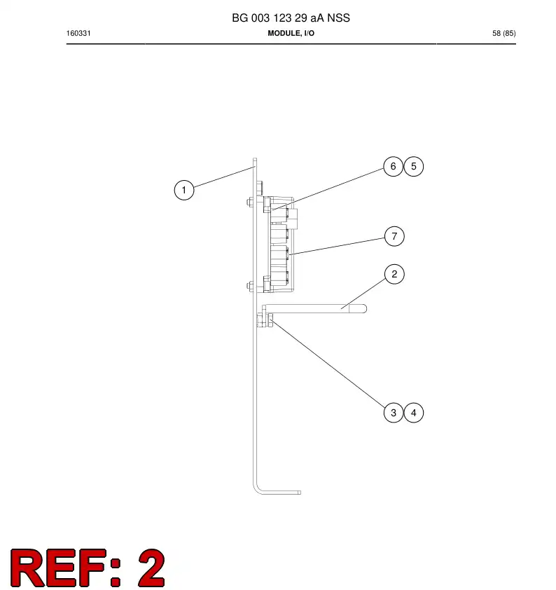 BG00311895a BG 003 118 95a Bracket, Mounting - Sandvik Technical Drawing