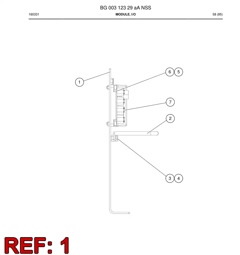 BG00312247a BG 003 122 47a Plate - Sandvik Technical Drawing