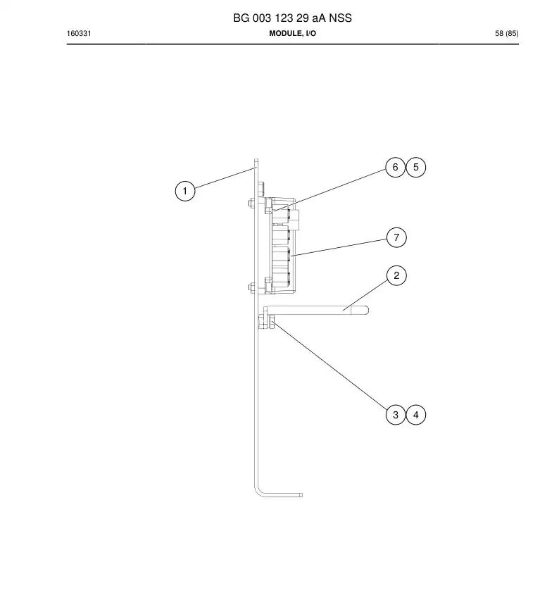 BG00312329a BG 003 123 29a Module, I/O - Sandvik Technical Drawing
