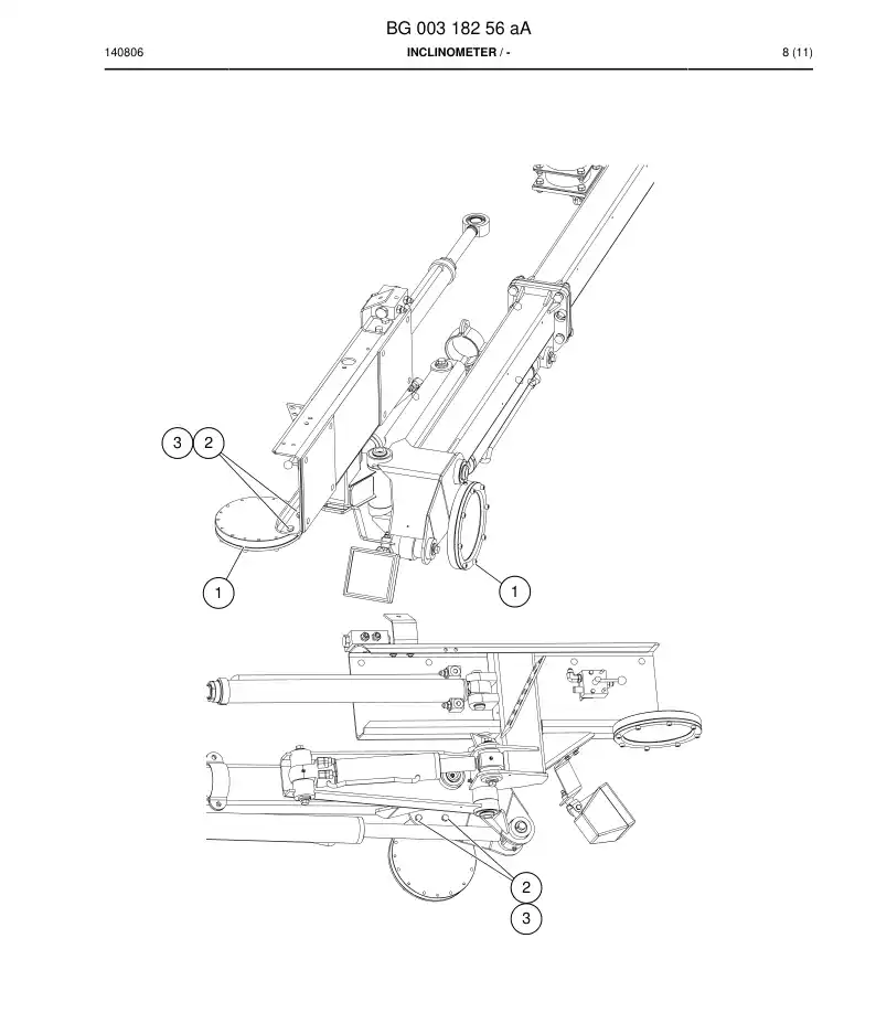 BG00318256a BG 003 182 56a Inclinometer - Sandvik Technical Drawing