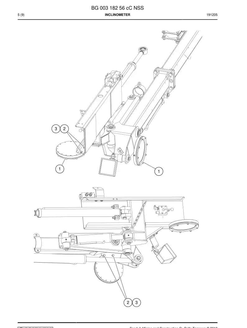 BG00318256c BG 003 182 56c Inclinometer - Sandvik Technical Drawing