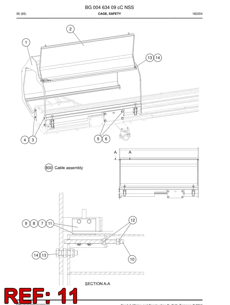 BG00318539a BG 003 185 39a Sensor - Sandvik Technical Drawing
