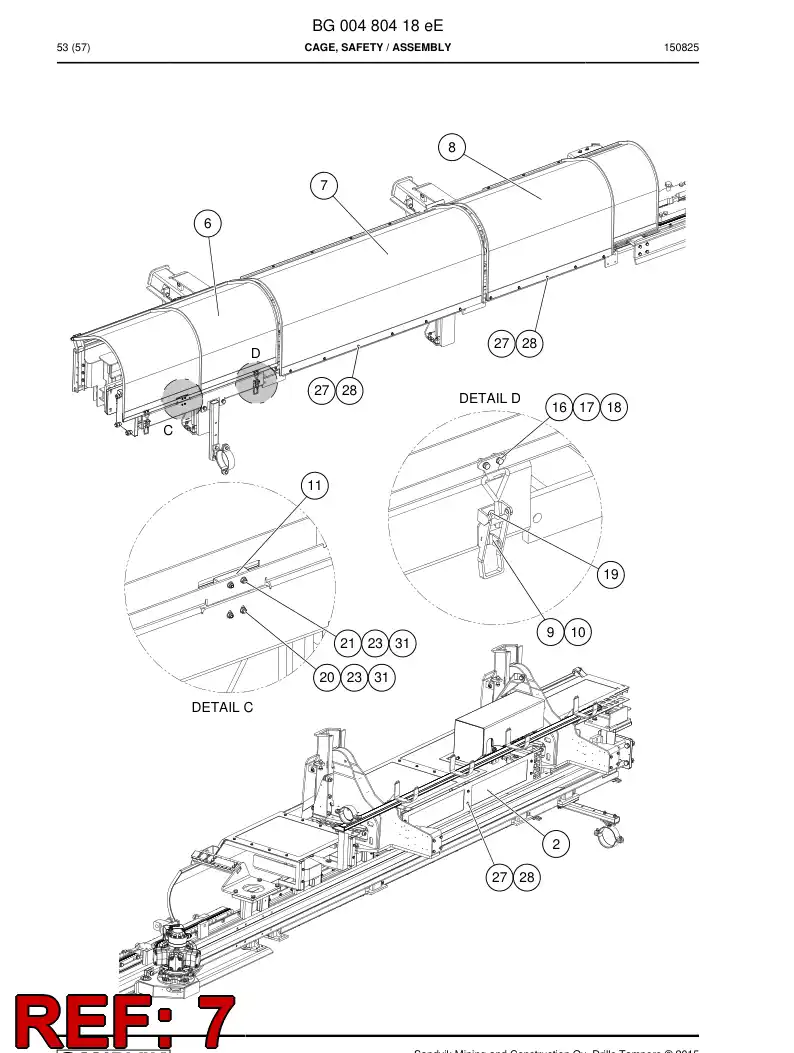BG00319206b BG 003 192 06b Structure, Protective - Sandvik Technical Drawing