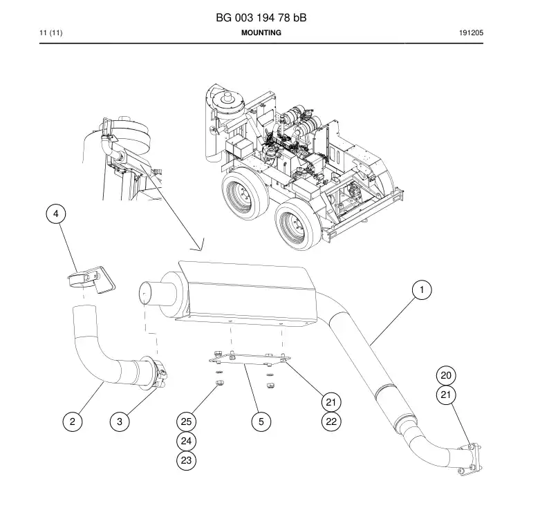 BG00319478b BG 003 194 78b Mounting - Sandvik Technical Drawing