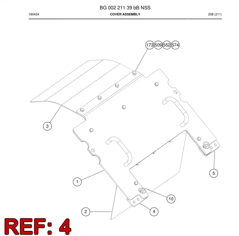 BG00321741a BG 003 217 41a Piece, Fastening - Sandvik Technical Drawing