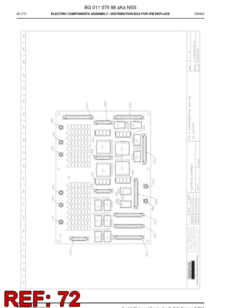 BG00322028f BG 003 220 28f Cover, Plastic - Sandvik Technical Drawing