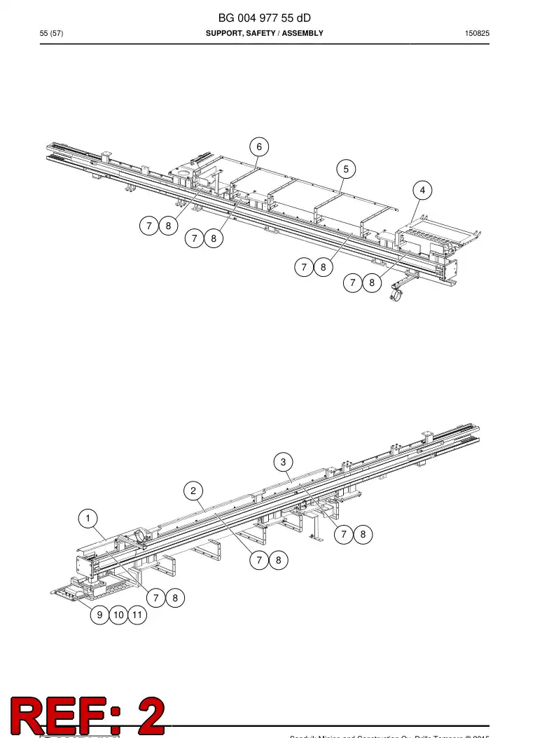 BG00322264b BG 003 222 64b Plate, Mounting - Sandvik Technical Drawing