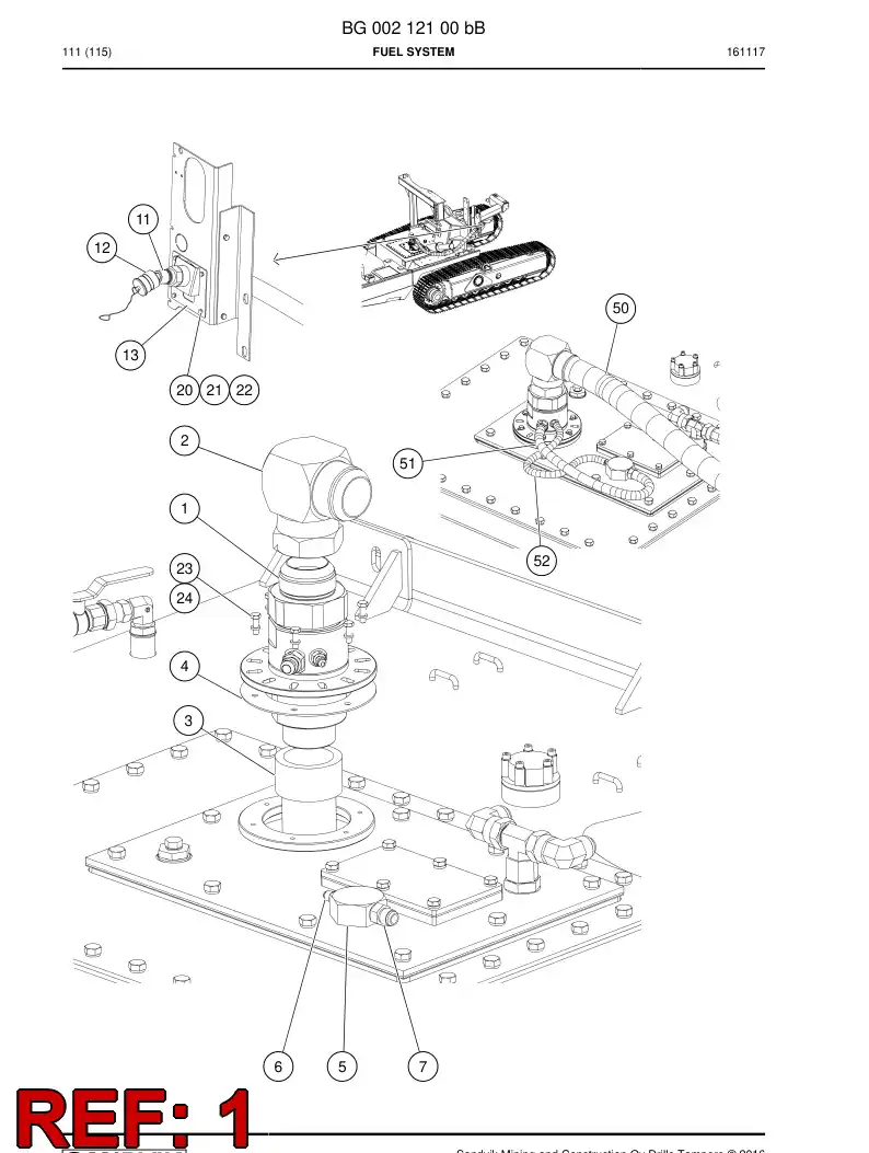 BG00322265a BG 003 222 65a Adapter, Filling - Sandvik Technical Drawing