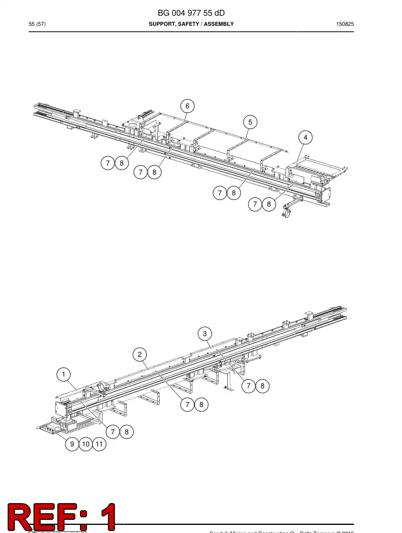 BG00322563c BG 003 225 63c Plate, Mounting - Sandvik Technical Drawing