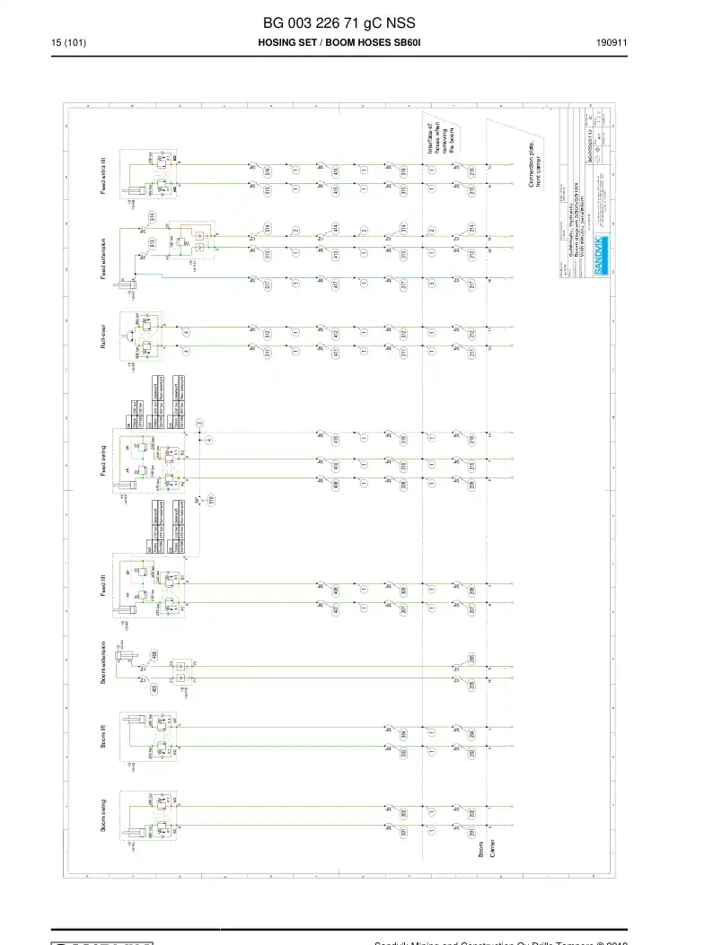 BG00322671g BG 003 226 71g Hosing Set - Sandvik Technical Drawing