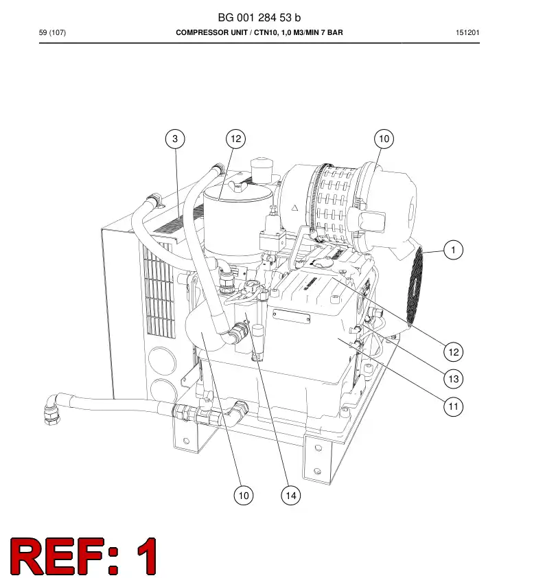 BG00322892a BG 003 228 92a Motor, Electric - Sandvik Technical Drawing