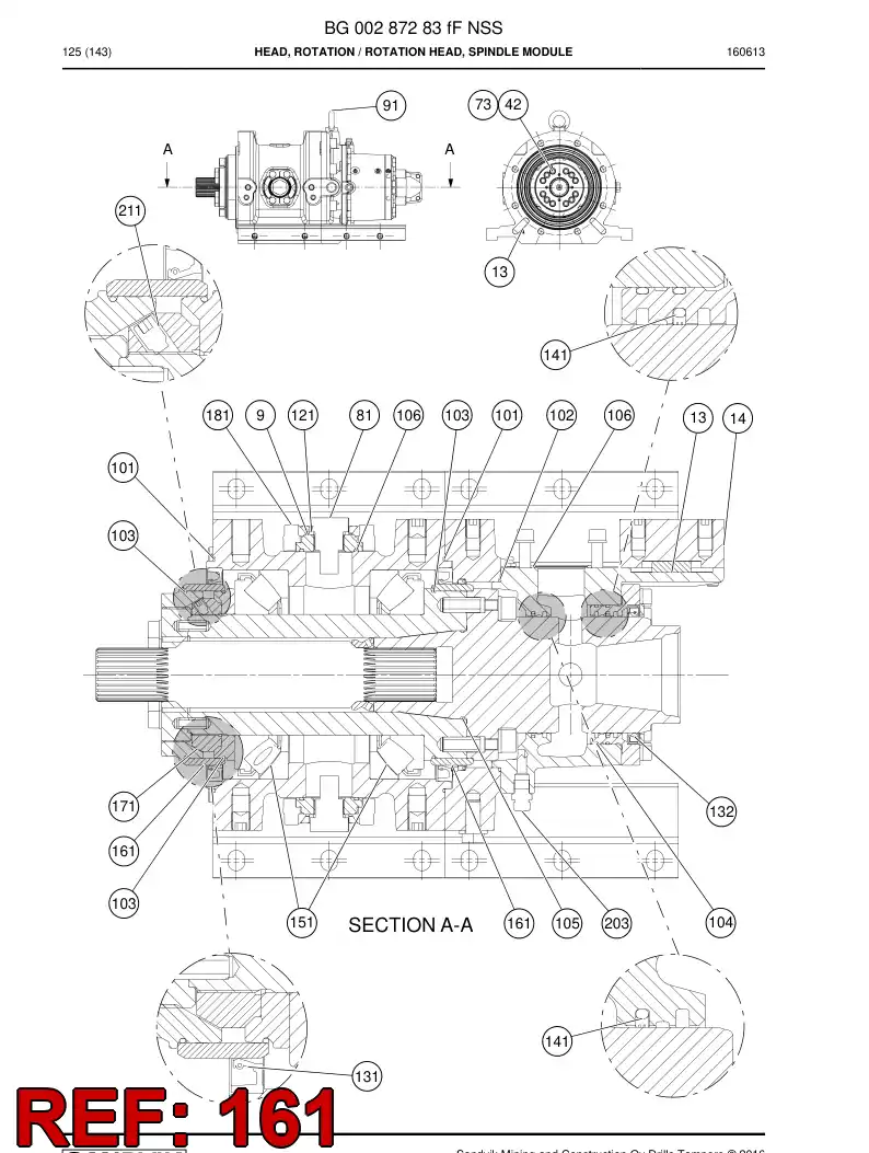 BG00322929a BG 003 229 29a Bearing- / Wearing ring - Sandvik Technical Drawing