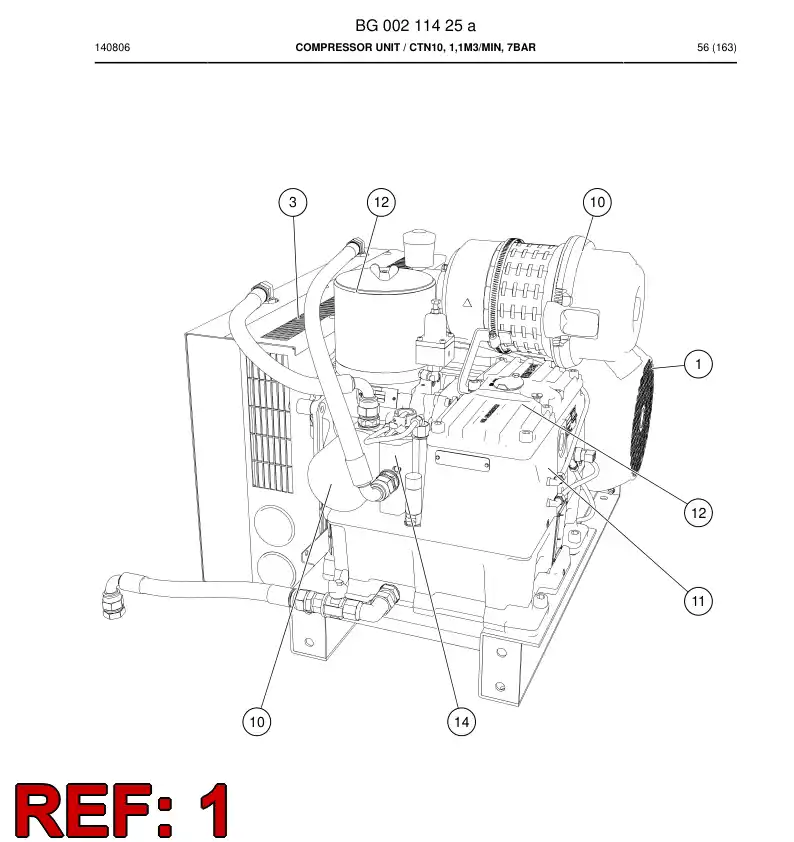 BG00322971a BG 003 229 71a Motor, Electric - Sandvik Technical Drawing