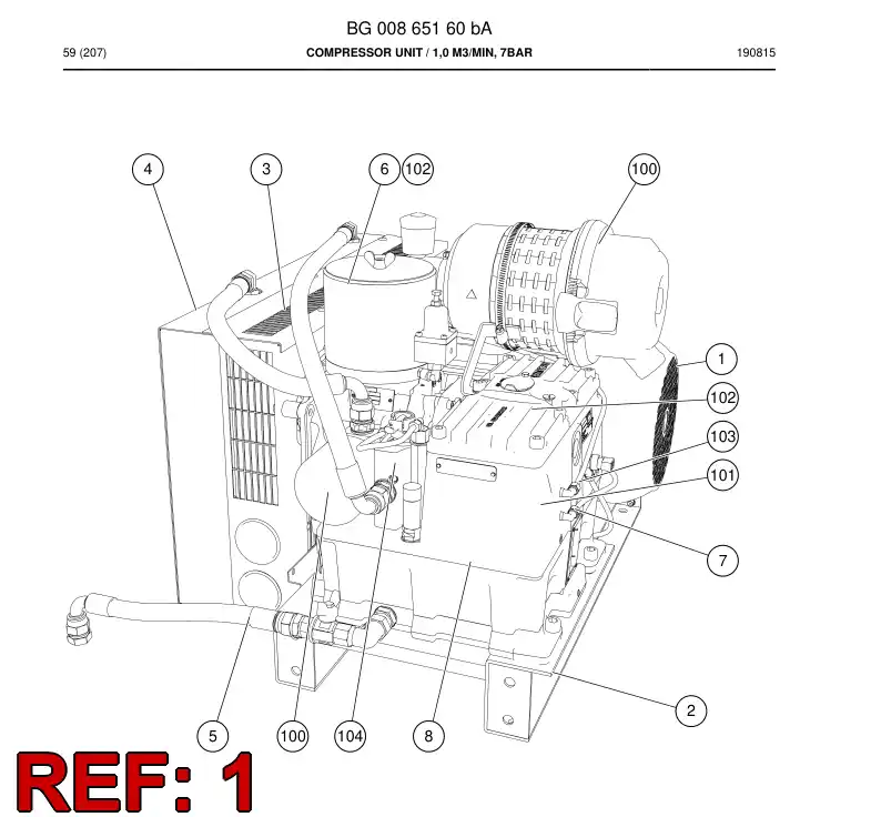 BG00322971b BG 003 229 71b Motor, Electric - Sandvik Technical Drawing