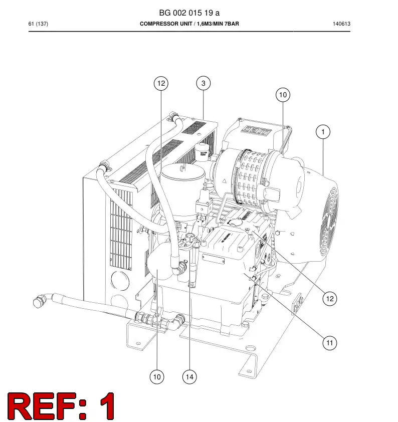 BG00322982a BG 003 229 82a Motor, Electric - Sandvik Technical Drawing