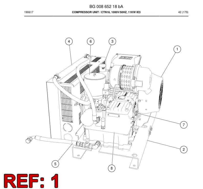 BG00323013b BG 003 230 13b Motor, Electric - Sandvik Technical Drawing