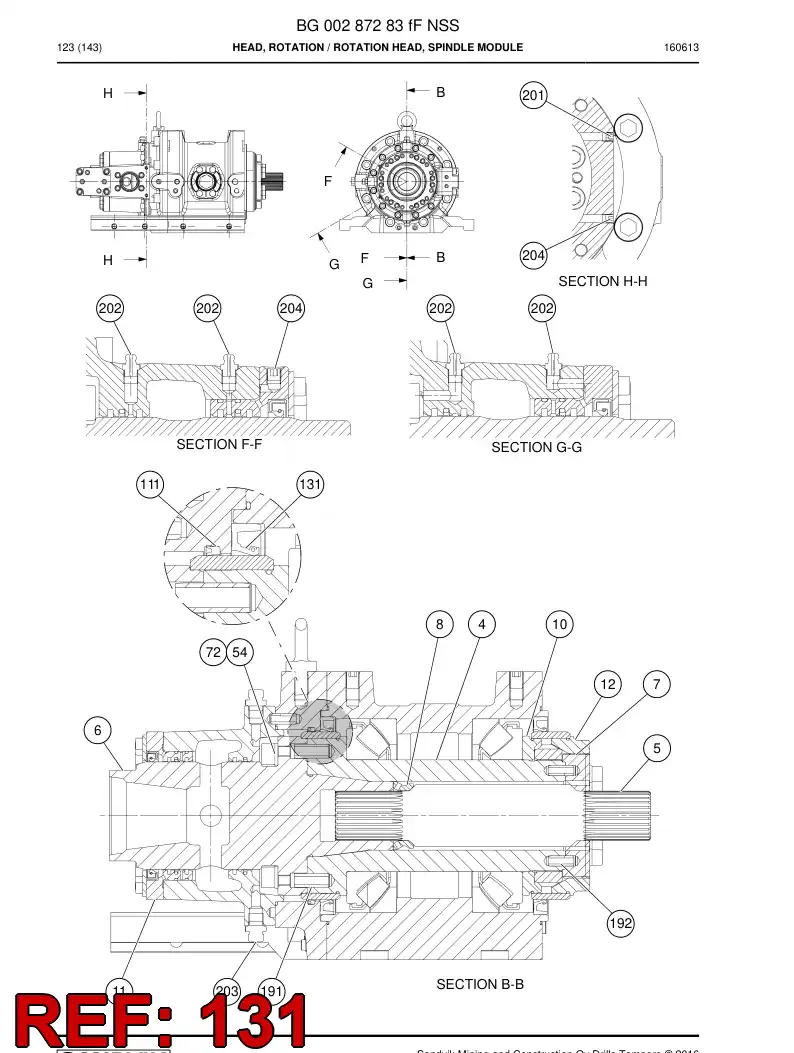 BG00323050a BG 003 230 50a Seal, Shaft - Sandvik Technical Drawing