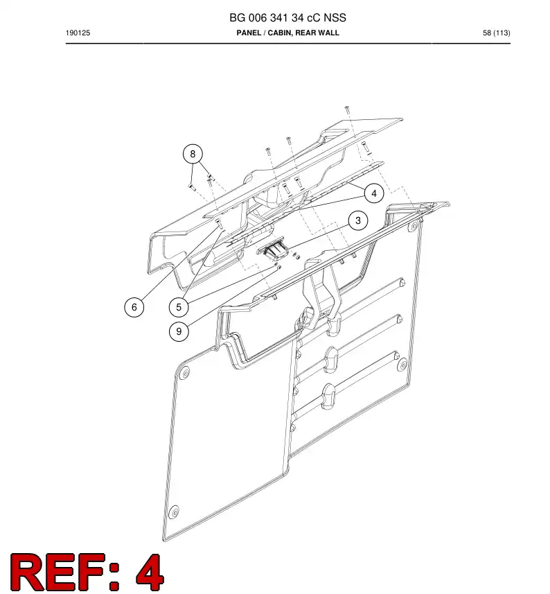 BG00323085b BG 003 230 85b HINGE - Sandvik Technical Drawing