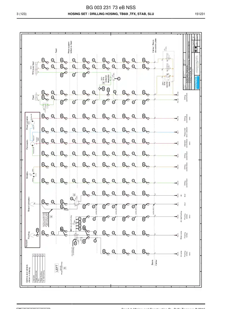 BG00323173e BG 003 231 73e Hosing Set - Sandvik Technical Drawing