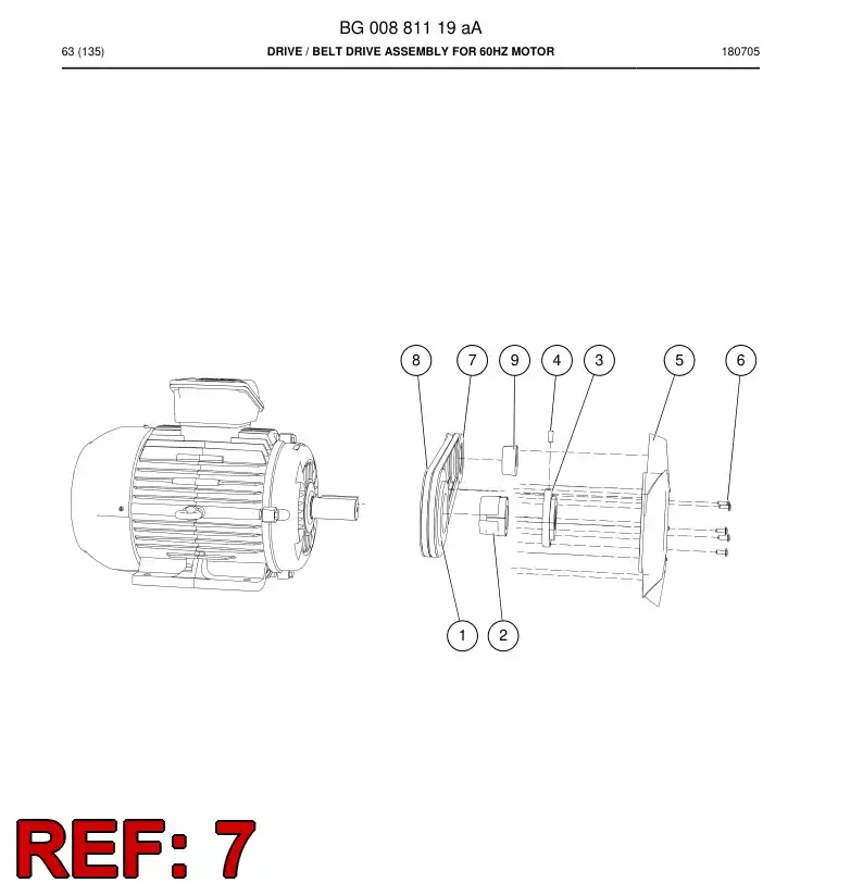 BG00323193a BG 003 231 93a Pulley - Sandvik Technical Drawing