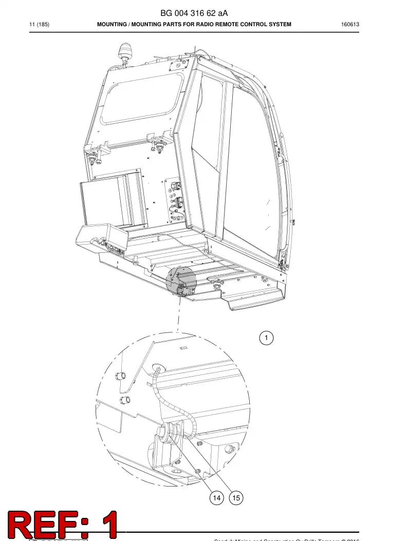BG00323459a BG 003 234 59a Wiring Harness Assembly - Sandvik Technical Drawing