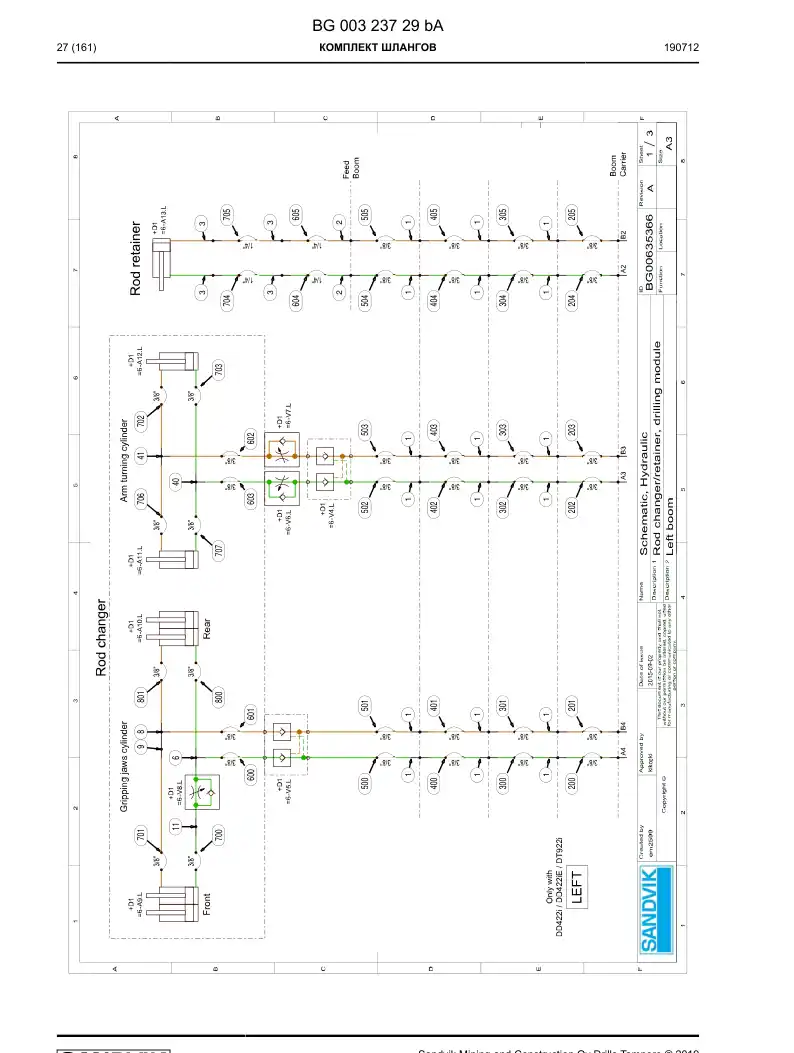 BG00323729b BG 003 237 29b Hosing Set - Sandvik Technical Drawing