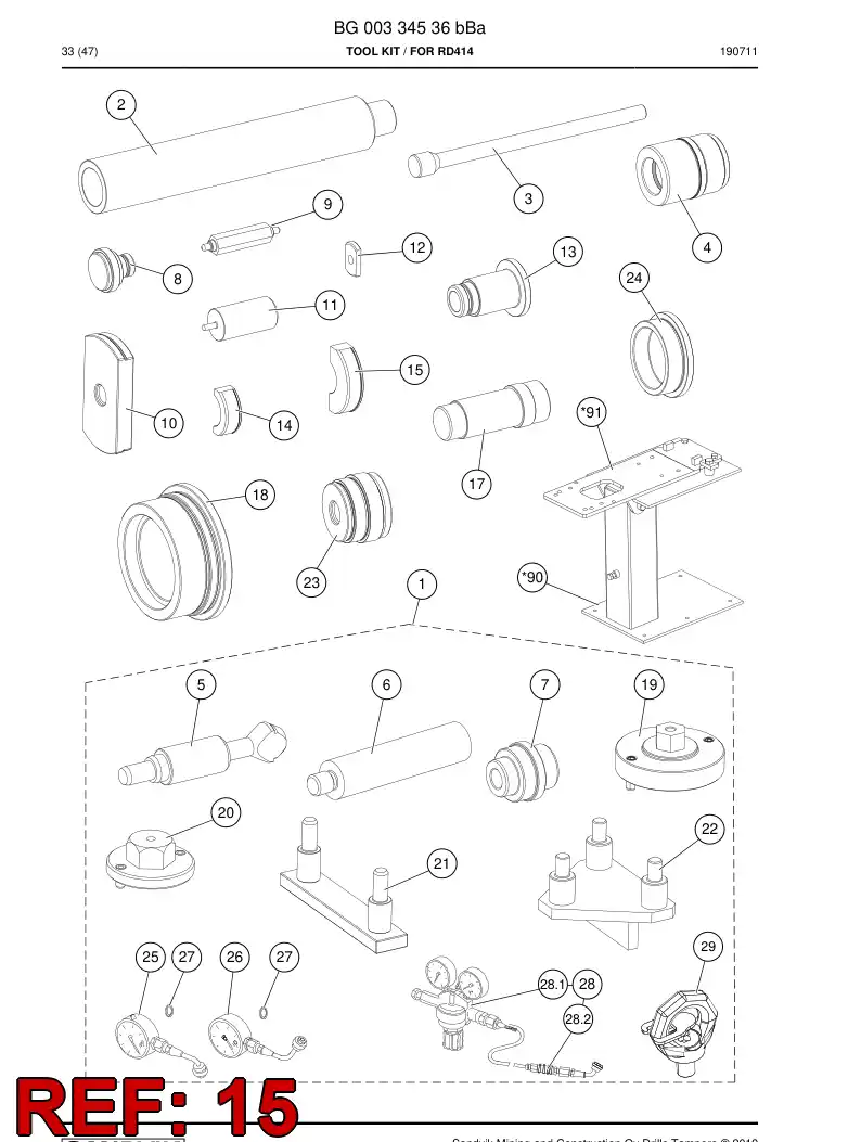 BG00324094a BG 003 240 94a Punch - Sandvik Technical Drawing