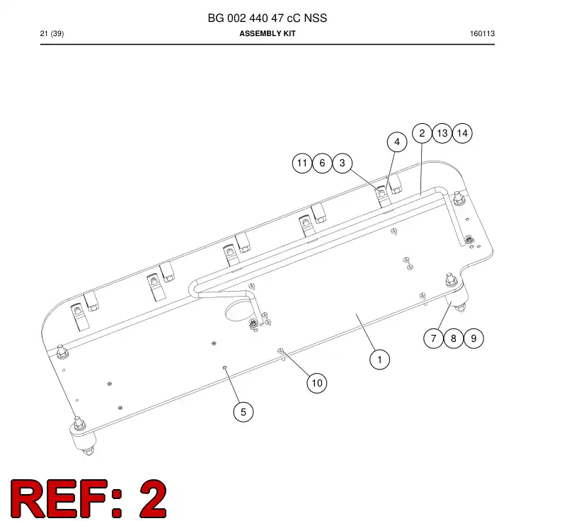 BG00324159a BG 003 241 59a Bracket, Mounting - Sandvik Technical Drawing